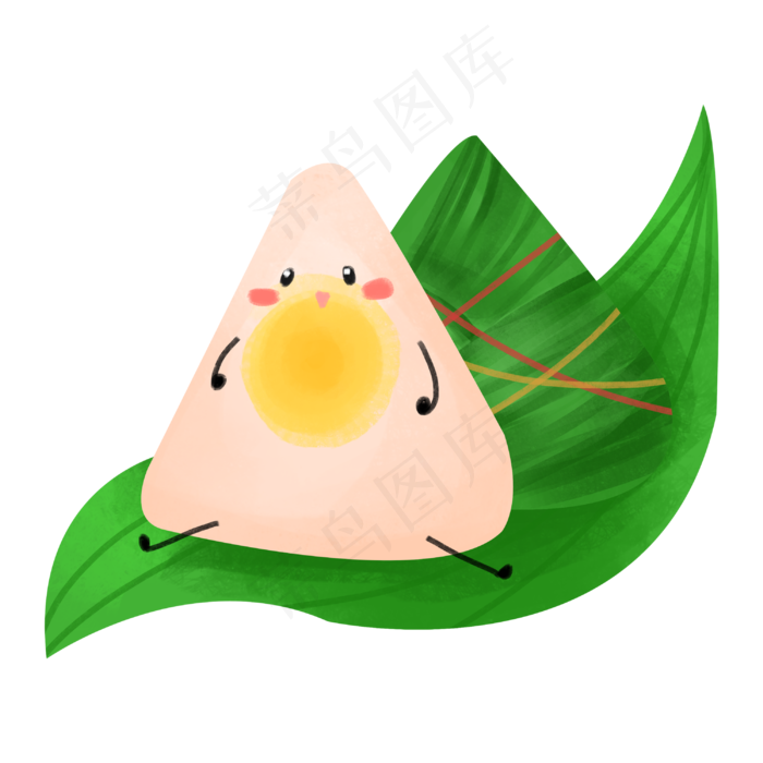 卡通创意蛋黄粽子