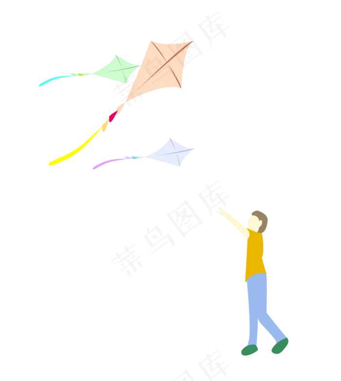 春天儿童放风筝(3000X3354(DPI:300))psd模版下载