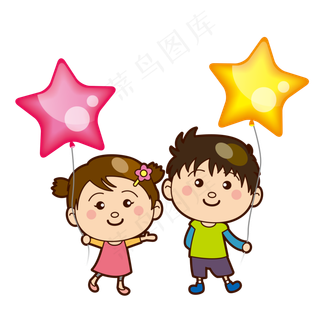 儿童节彩色开通手绘拿起球的儿童,免抠元素