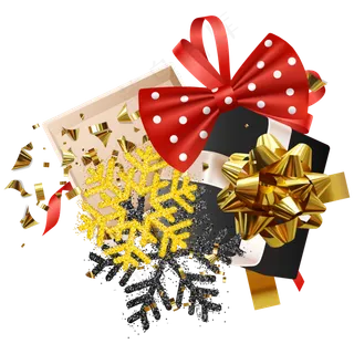 矢量圣诞节礼盒,免抠元素