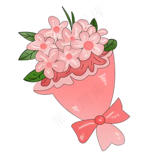 手绘教师节花束png图,免抠元素