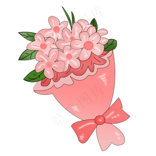 手绘教师节花束png图,免抠元素