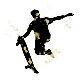 开学季滑板社团招新剪影,免抠元素