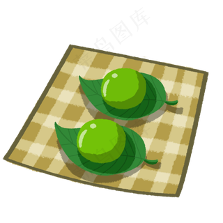 清明节绿色青团插图