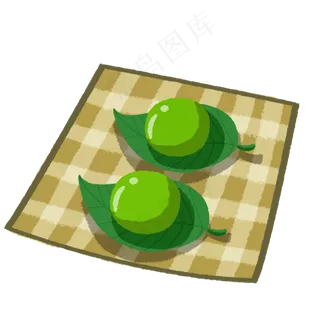 清明节绿色青团插图