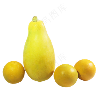 橙子木瓜水果组合