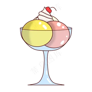 美味水果冰激凌球