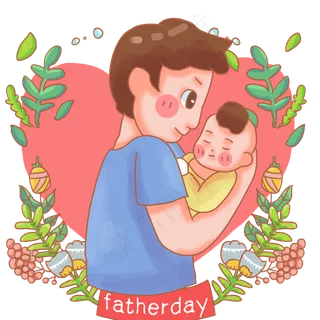 抱着新生儿得父亲