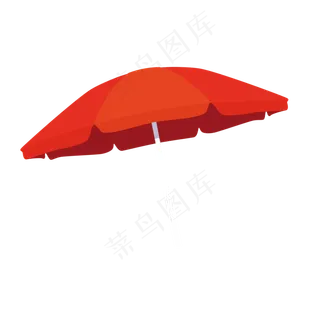 夏天暑假大海沙滩阳伞免扣素材