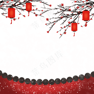 冬天古风梅花边框