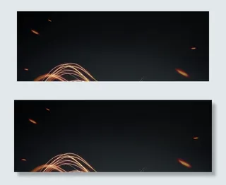 剃须刀男士节质感丝带黑色banner