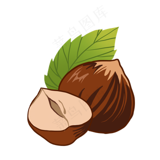 切开的板栗图案插图