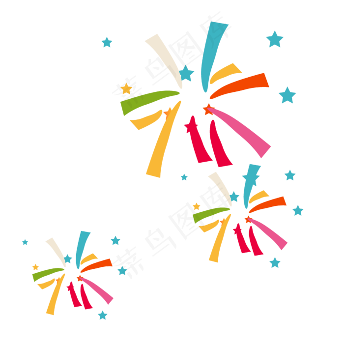 烟花,免抠元素(4168*4167px 300 dpi )ai矢量模版下载