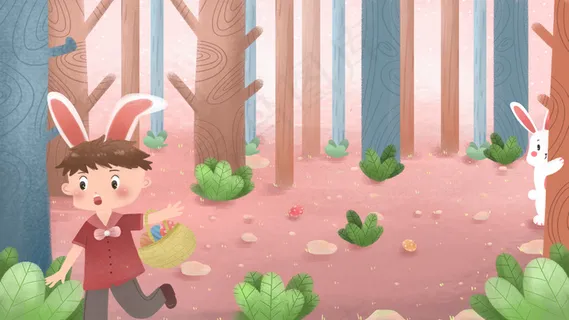 复活节兔子蛋森林
