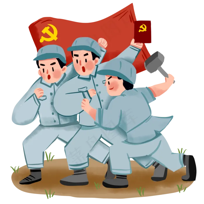 七一建党节建军节革命人物免抠PNG