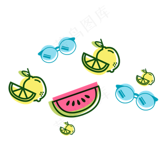 夏季解暑水果相关素材