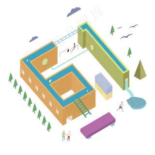 61泳池立体字创意