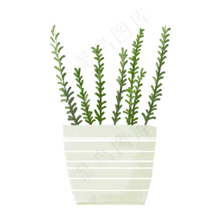 北欧风小清新盆栽绿植,免抠元素