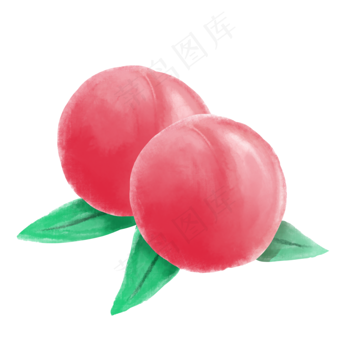 红色桃子水蜜桃(2200X2201(DPI:300))psd模版下载