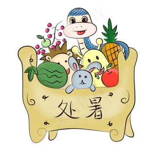 清新小蛇小兔子小刺猬小蜗牛二十