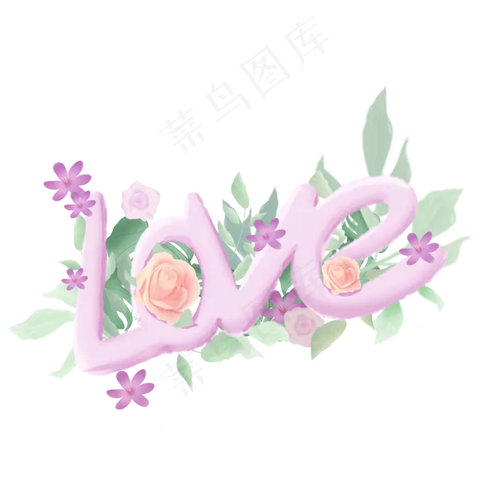 情人节玫瑰花装饰(2050X2050(DPI:299))psd模版下载