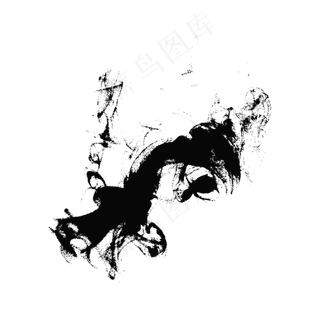 矢量手绘卡通水墨