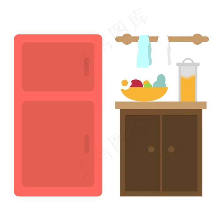 家居装饰冰箱柜子(2000X2000(DPI:300))ai矢量模版下载