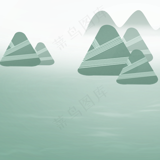绿色创意传统粽子元素