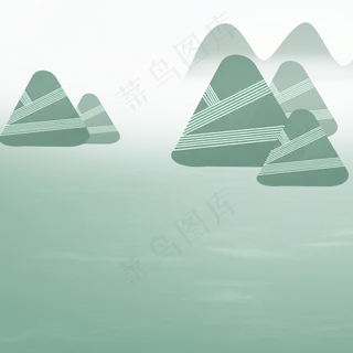 绿色创意传统粽子元素 绿色创意传统粽子元素