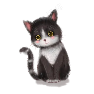 动物系列可爱小猫咪,免抠元素