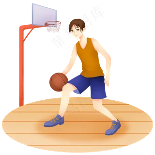 打球健身的小男孩,免抠元素