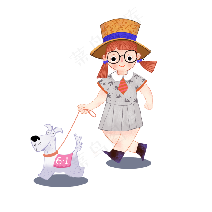 61六一儿童节童年卡通儿童形象女�,免抠元素