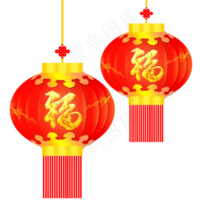 红色喜庆中国风可商用简约新春灯,免抠元素(2000X2000(DPI:150))psd模版下载