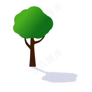 一棵扁平化的树木