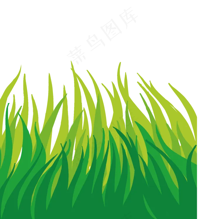 绿色手绘通用草丛装饰(2000X2000(DPI:300))psd模版下载