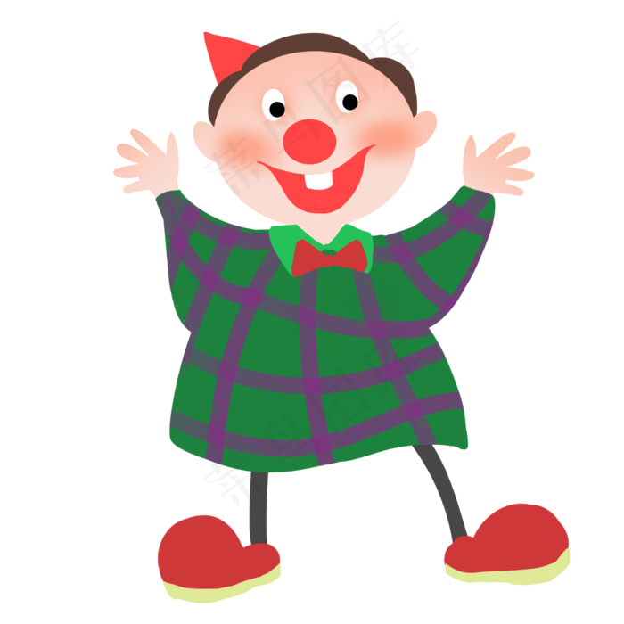 彩色创意愚人节男孩元素