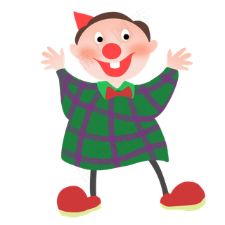 彩色创意愚人节男孩元素