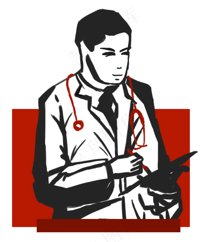 手绘劳动节装饰素材