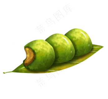 清明节绿色系青团节日美食特色小