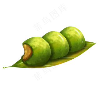 清明节绿色系青团节日美食特色小