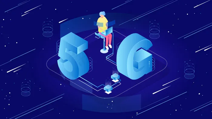 5G信息互联网手机科技概念横幅配图