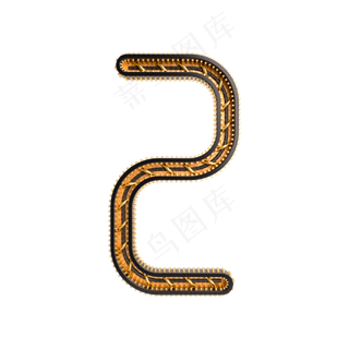 黑金倒计时周年庆数字2