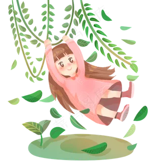 春分漂亮的小女孩,免抠元素