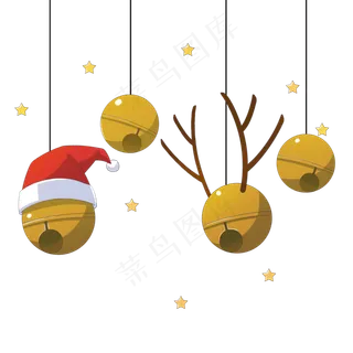 圣诞挂件铃铛圣诞帽,免抠元素