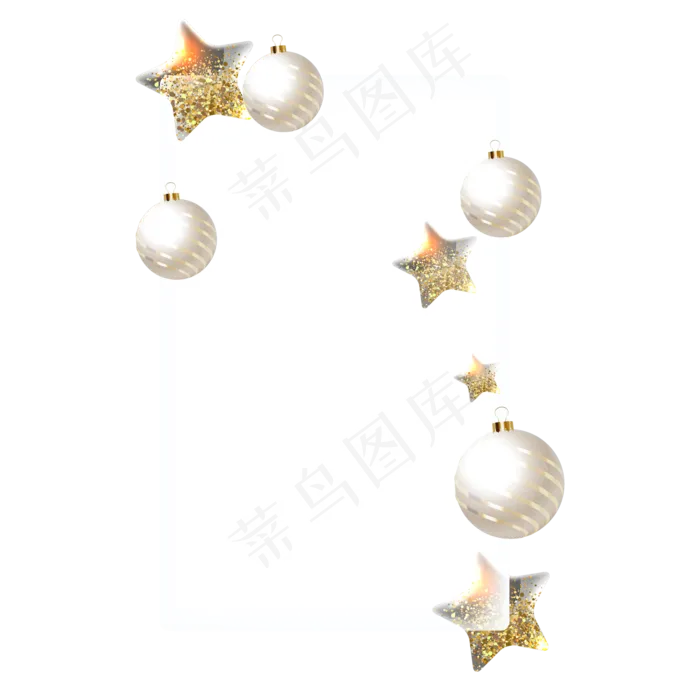 圣诞节节日白色边框,免抠元素ai矢量模版下载