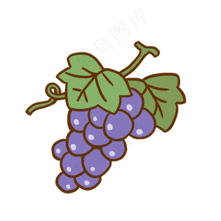 水滴可爱葡萄简笔画