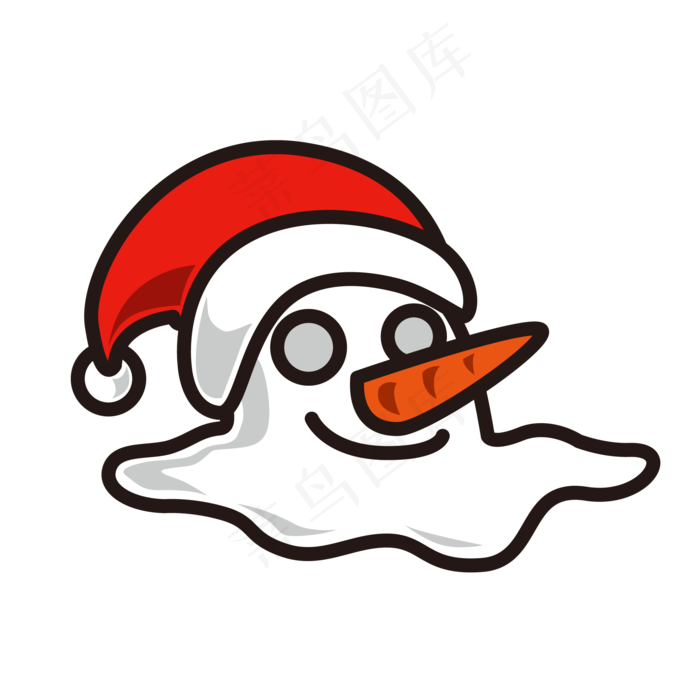 融化雪人,免抠元素