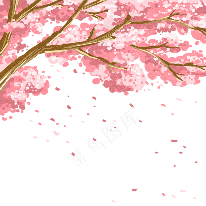 彩色樱花植物元素,免抠元素(2000*2000px)psd模版下载