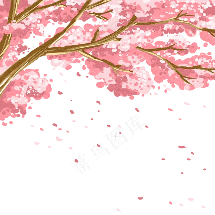 彩色樱花植物元素,免抠元素(2000*2000px)psd模版下载