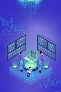 创意科技感区块链培训海报